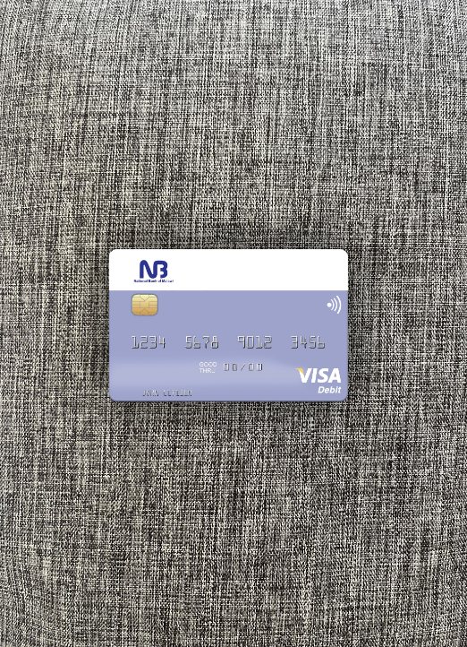 Download Malawi National Bank of Malawi visa debit card photolook front Photoshop template